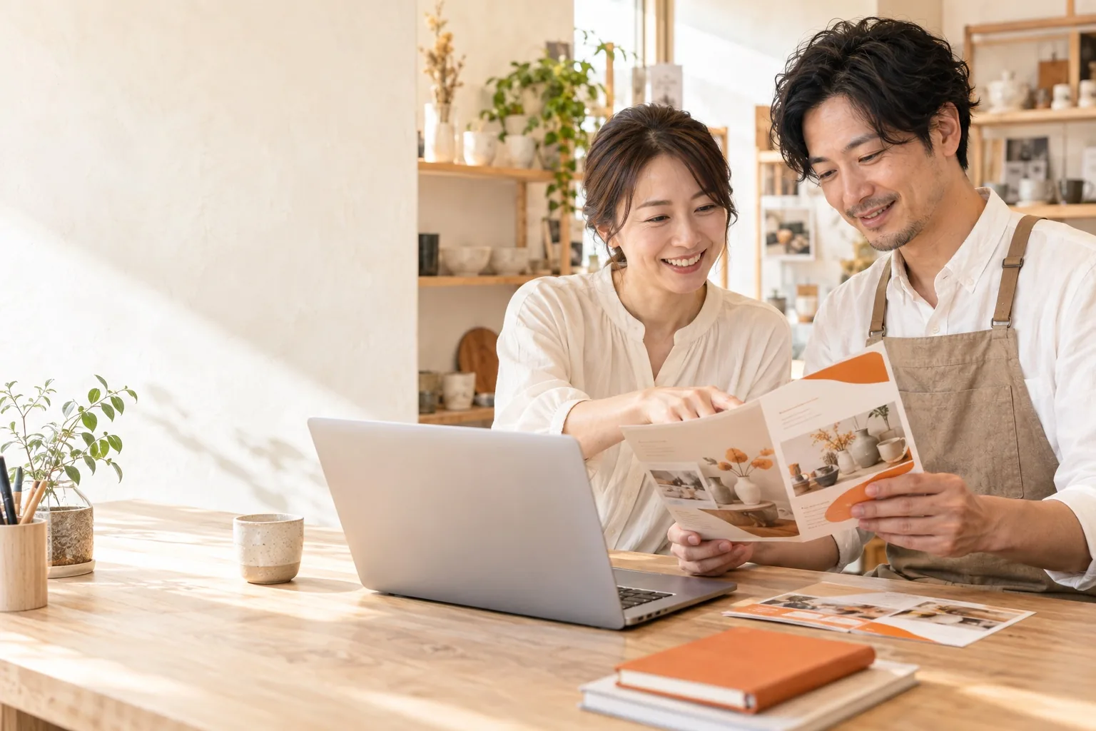 制作物を一緒に確認する利用場面のイメージ