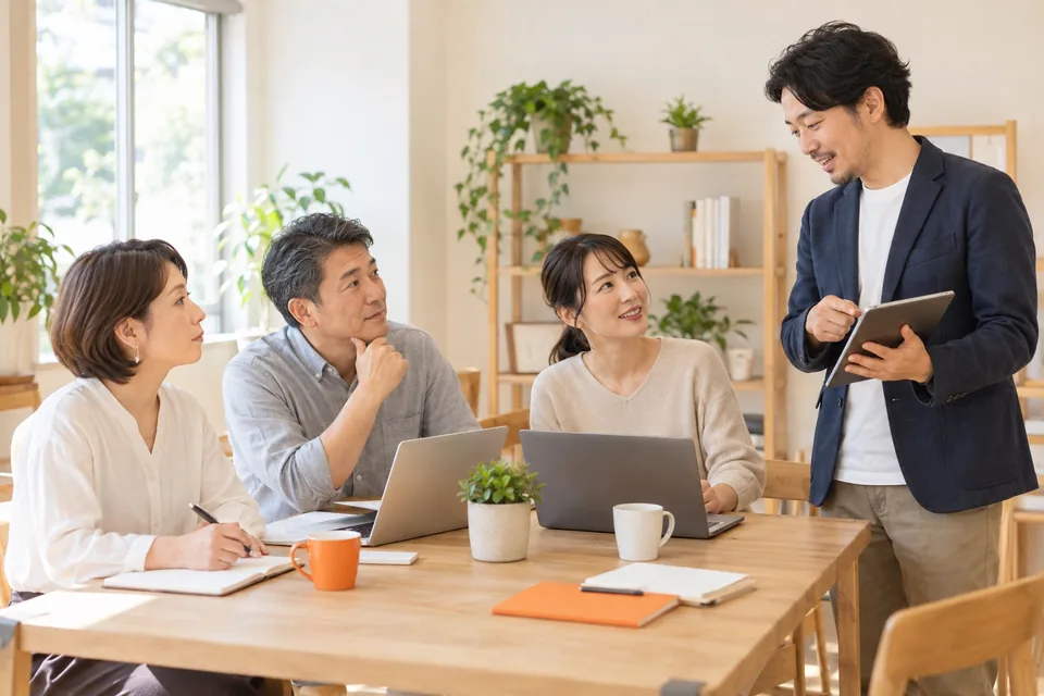 少人数で学ぶイメージ